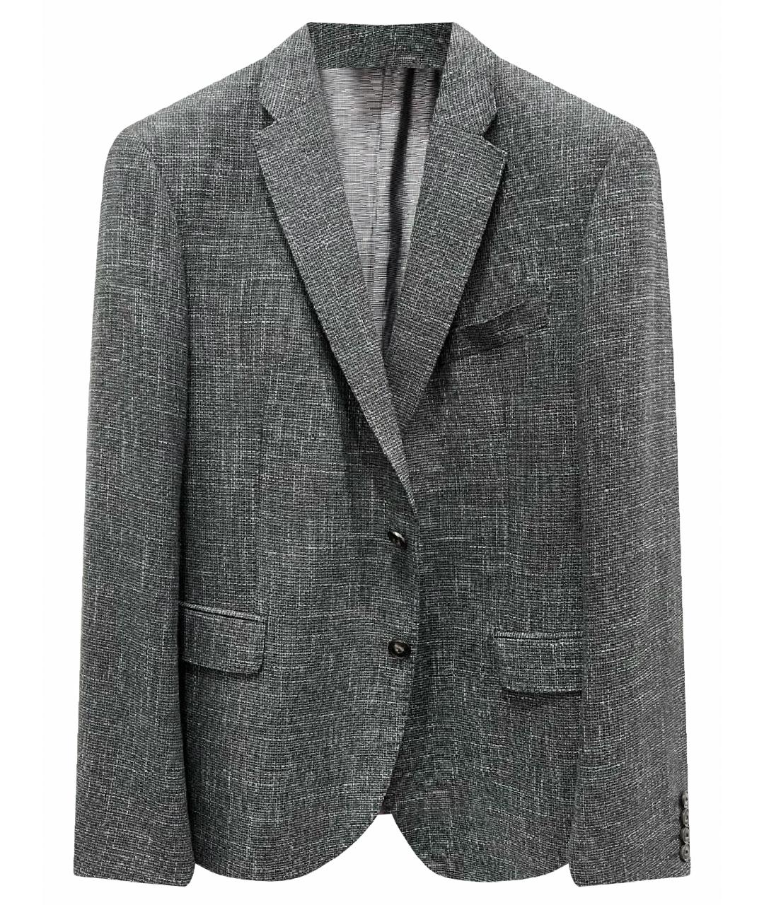 EMPORIO ARMANI Серый шерстяной пиджак, фото 1
