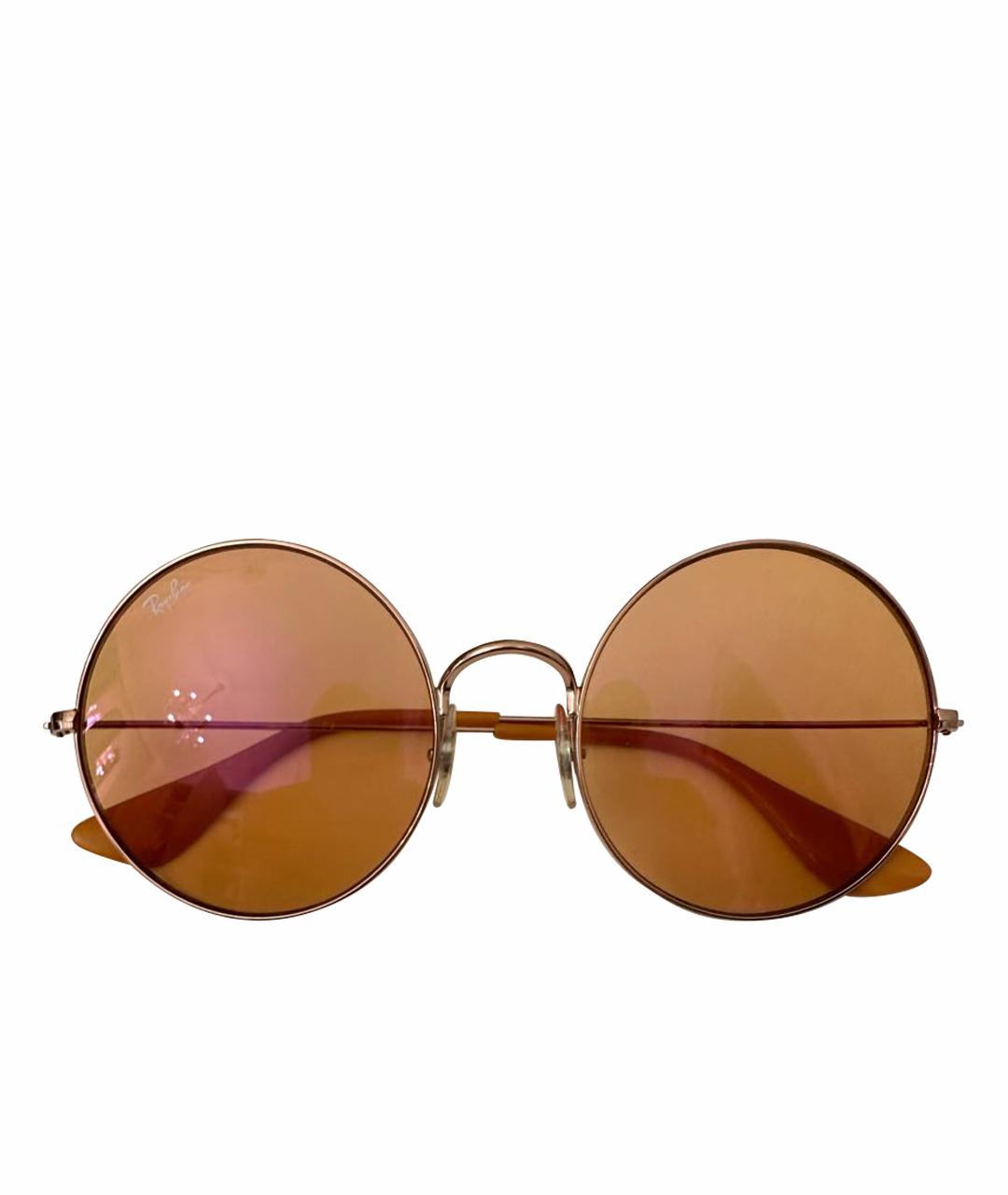 RAY BAN Оранжевое металлические солнцезащитные очки, фото 1