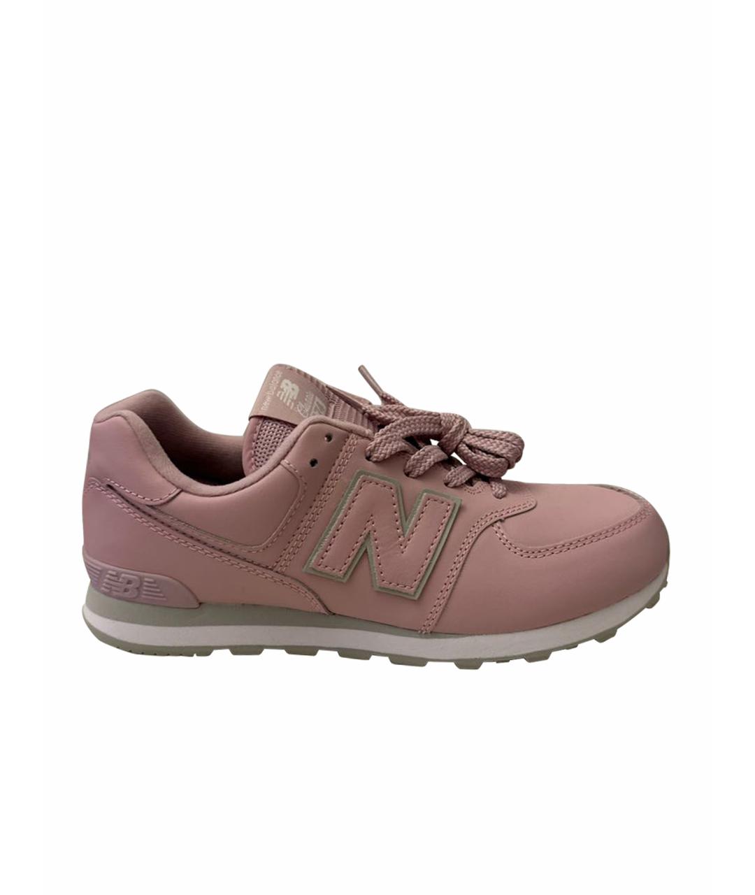 NEW BALANCE Розовые кожаные кеды, фото 1