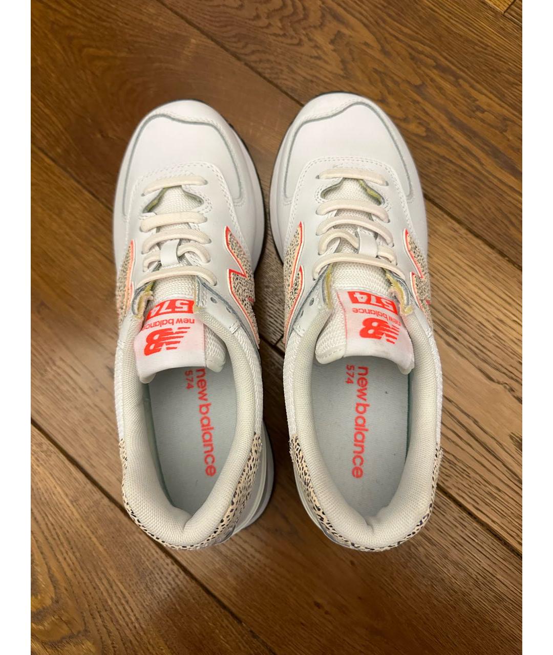 NEW BALANCE Белые кожаные кроссовки, фото 5