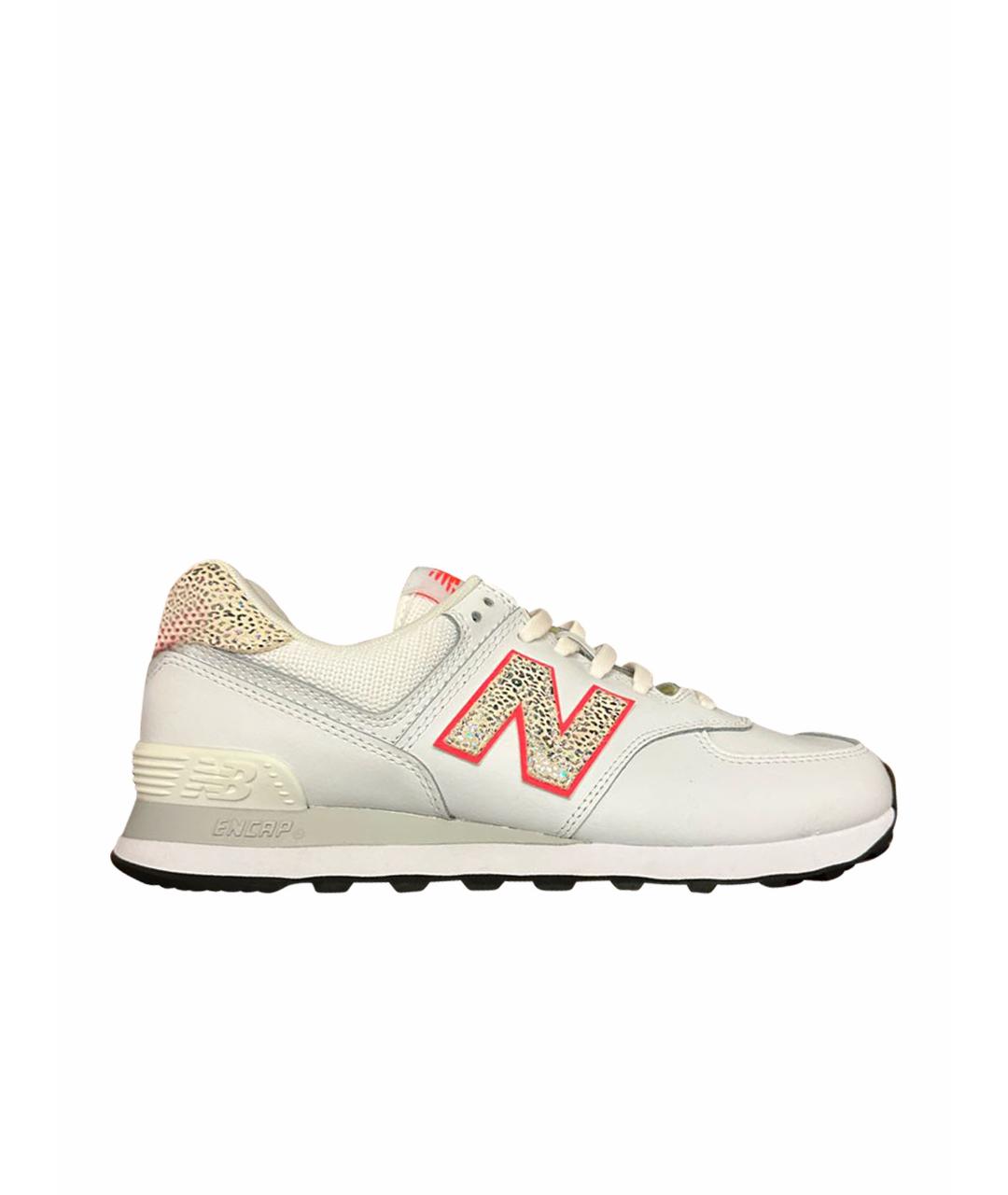 NEW BALANCE Белые кожаные кроссовки, фото 1