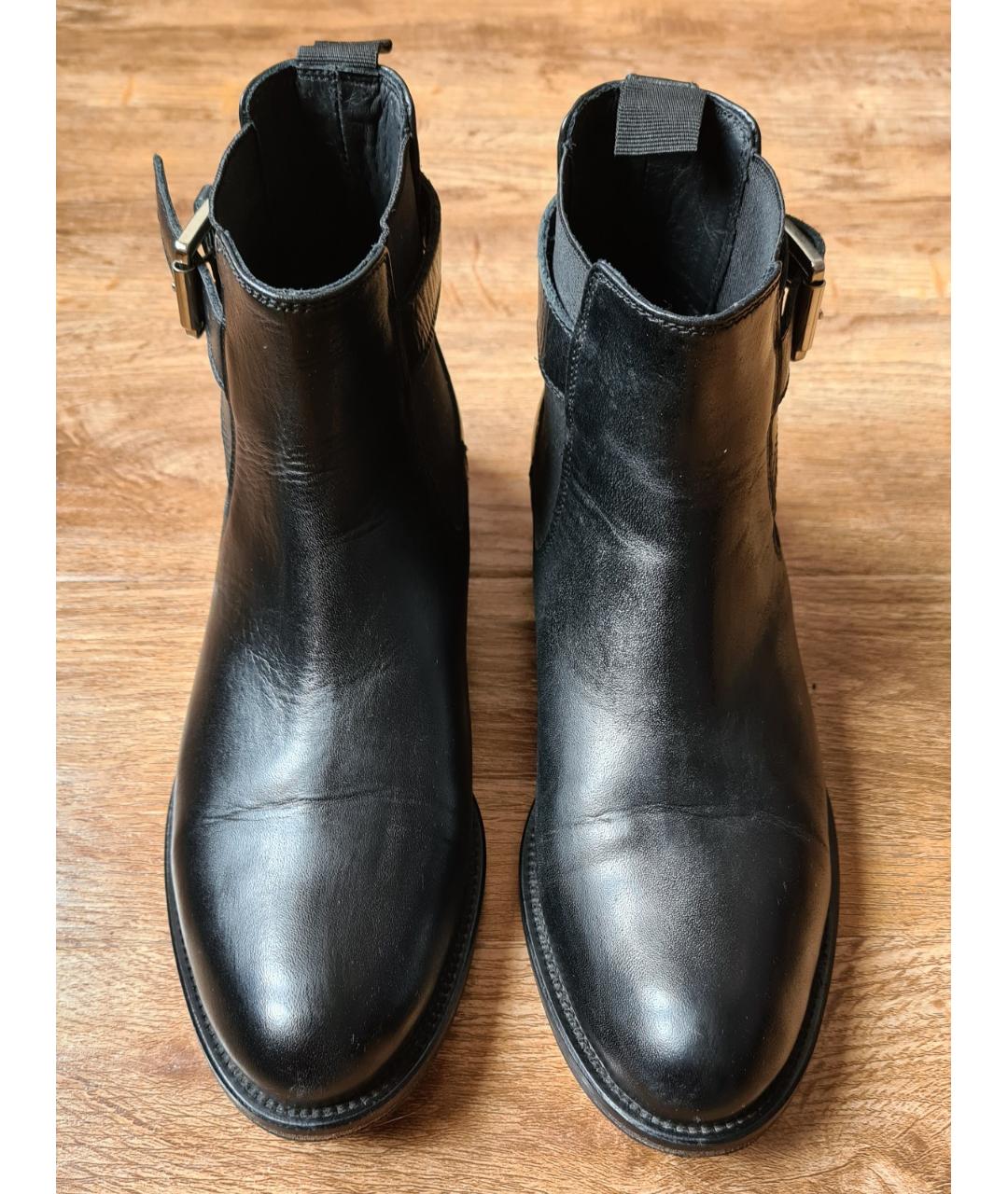 POLLINI Черные кожаные ботинки, фото 2