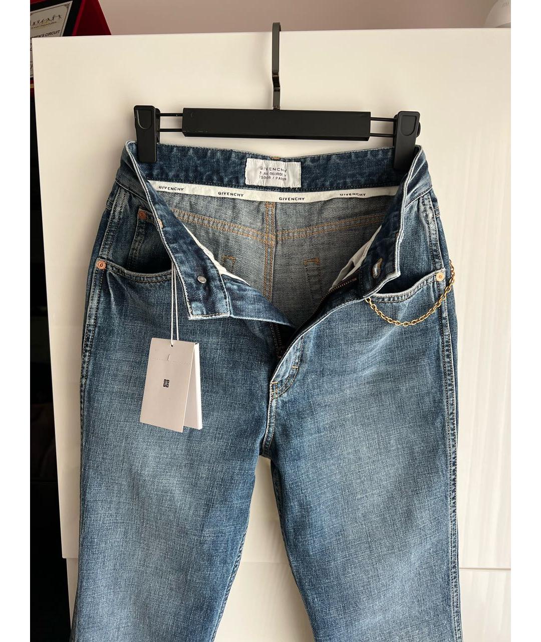 GIVENCHY Синие хлопковые прямые джинсы, фото 2