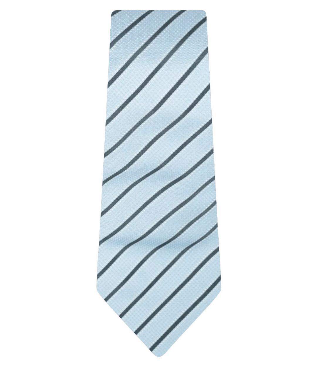 UOMO COLLEZIONI Голубой шелковый галстук, фото 1