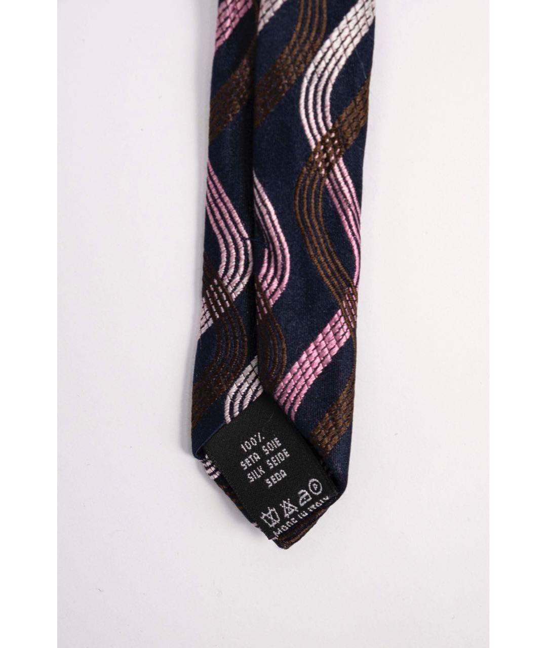 UOMO COLLEZIONI Синий шелковый галстук, фото 6
