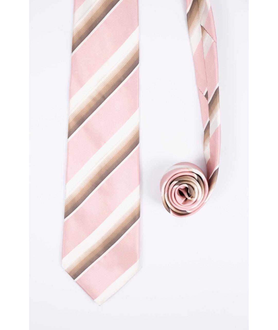 UOMO COLLEZIONI Розовый шелковый галстук, фото 7