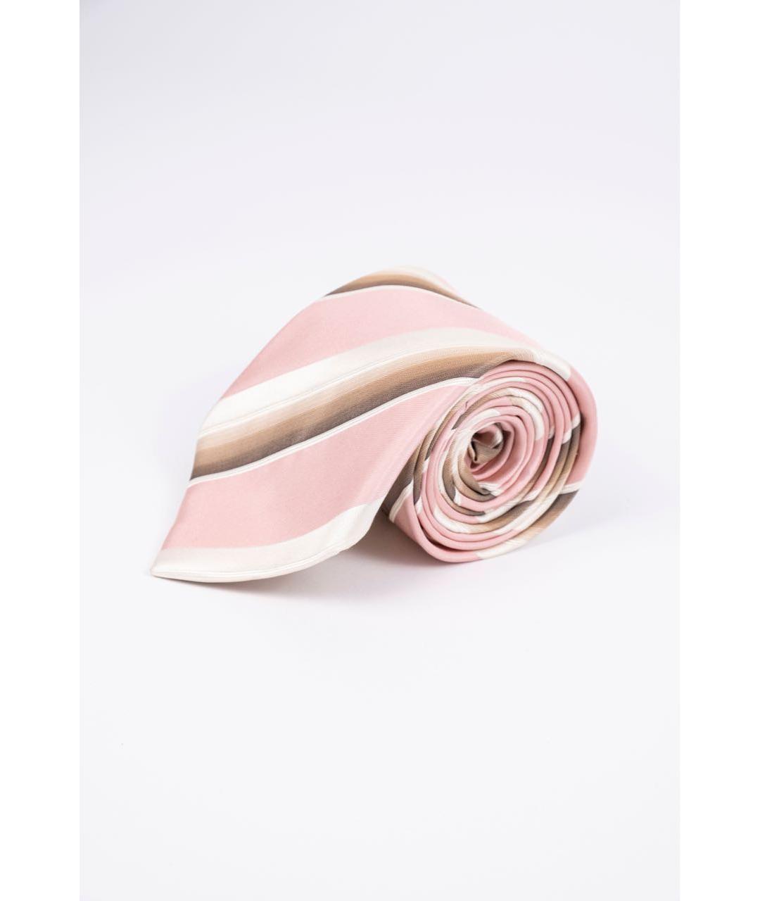 UOMO COLLEZIONI Розовый шелковый галстук, фото 4