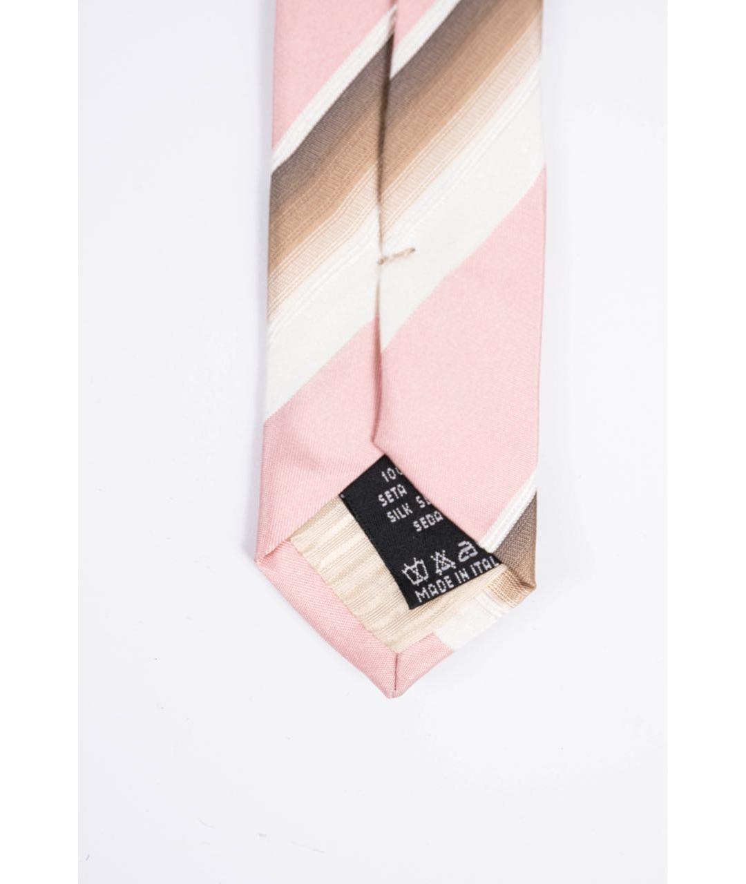 UOMO COLLEZIONI Розовый шелковый галстук, фото 6