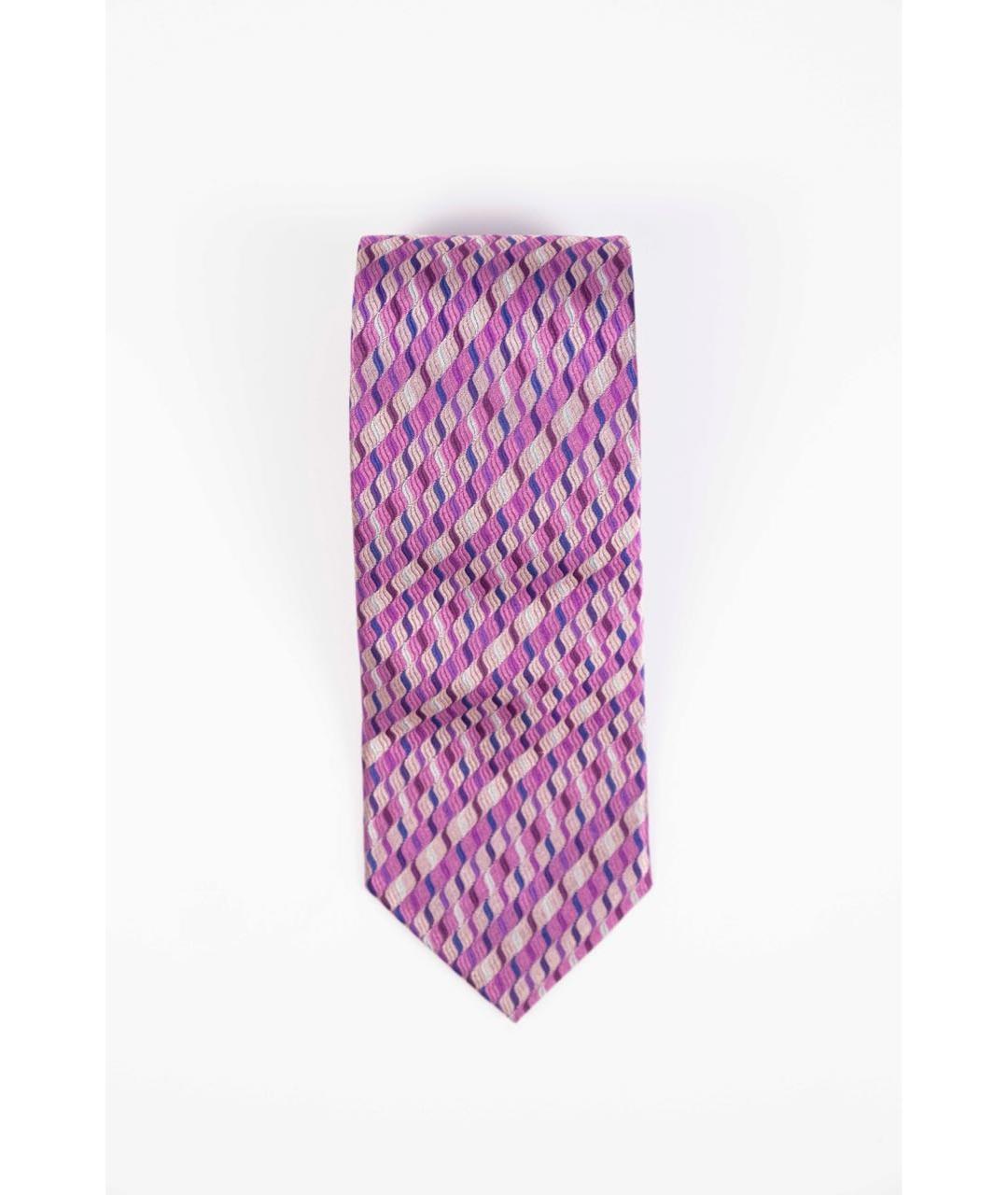 UOMO COLLEZIONI Фиолетовый шелковый галстук, фото 7