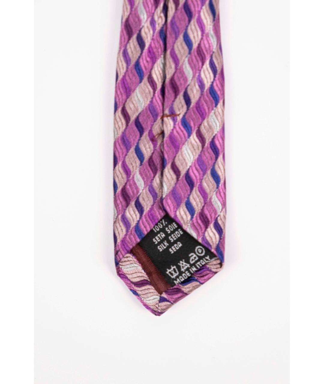 UOMO COLLEZIONI Фиолетовый шелковый галстук, фото 6