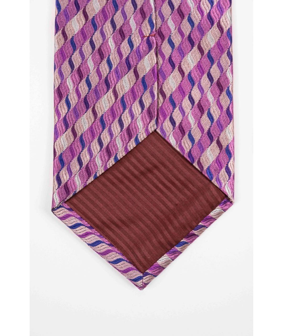 UOMO COLLEZIONI Фиолетовый шелковый галстук, фото 3