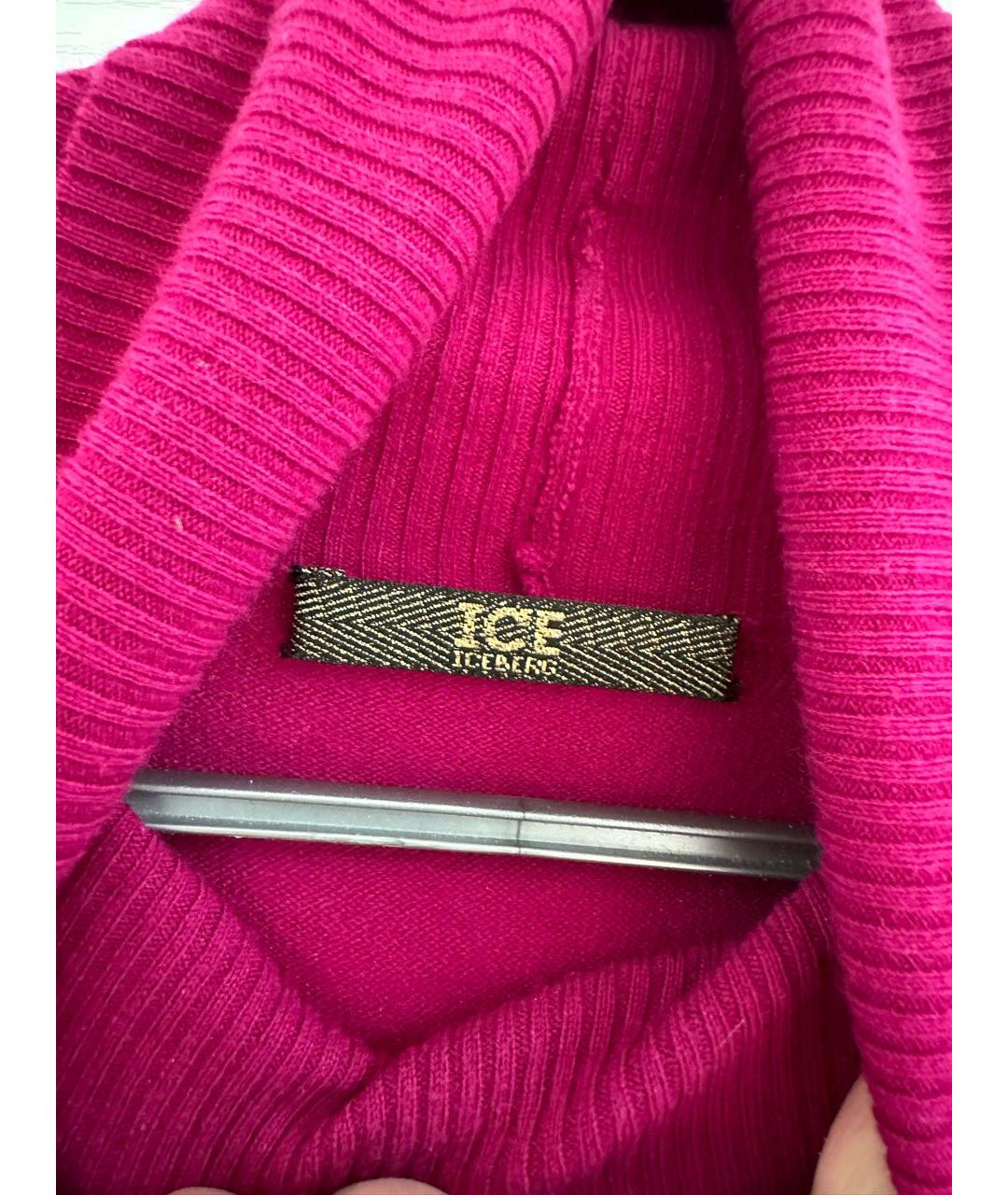 ICEBERG Розовый шерстяной джемпер / свитер, фото 5
