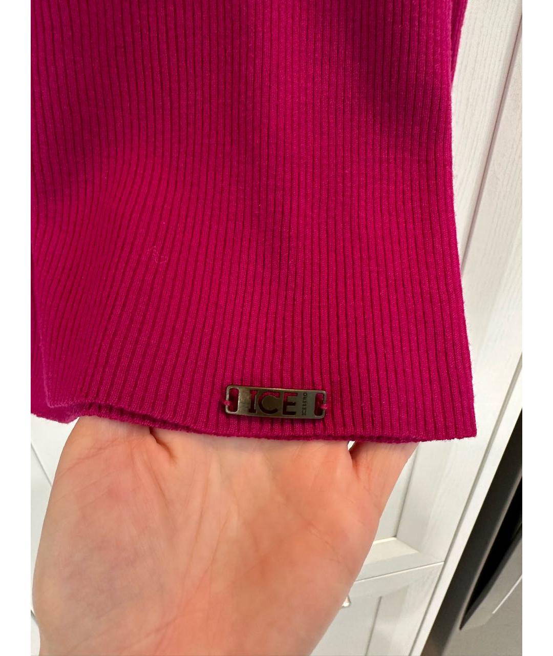 ICEBERG Розовый шерстяной джемпер / свитер, фото 4