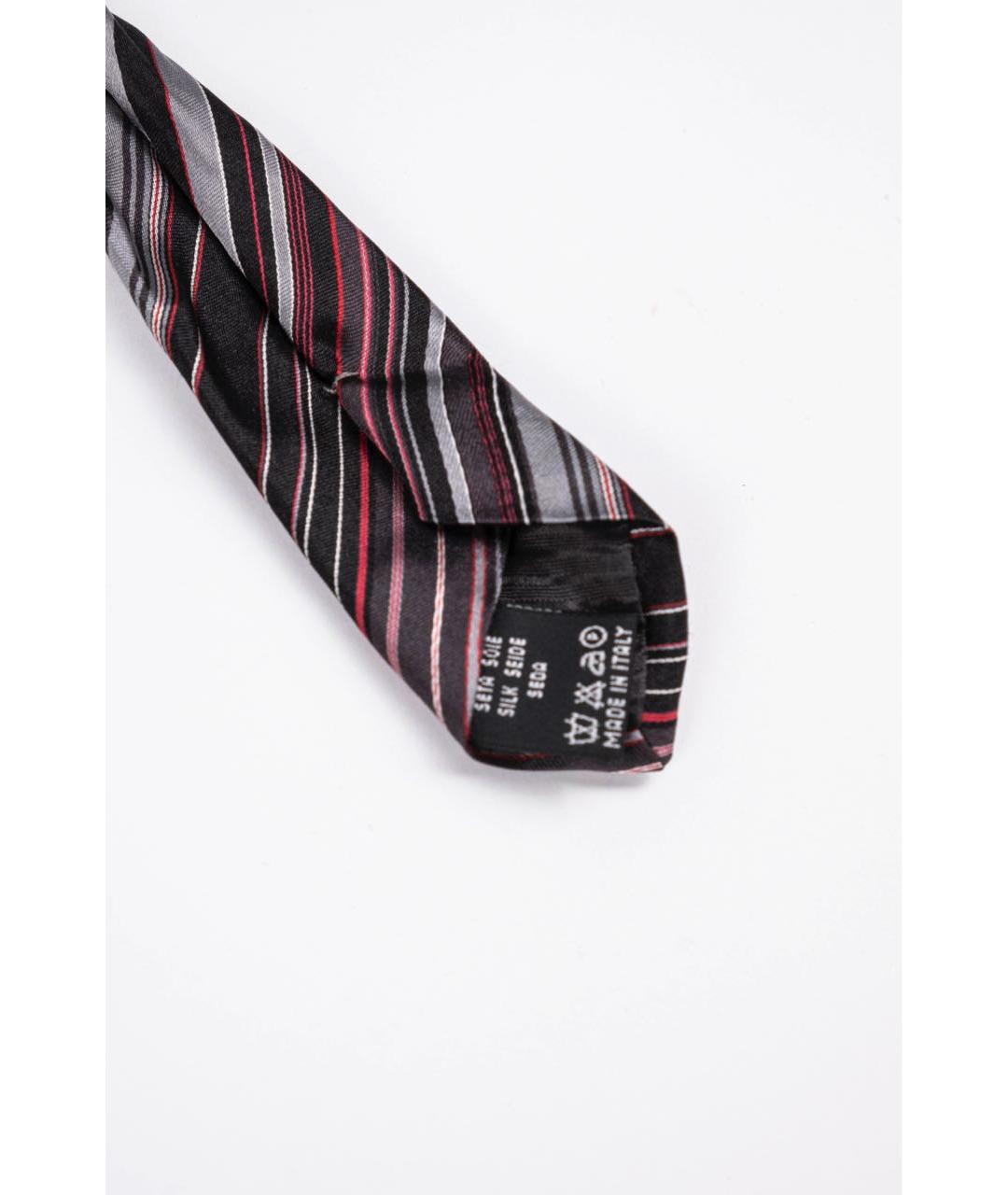 UOMO COLLEZIONI Черный шелковый галстук, фото 3