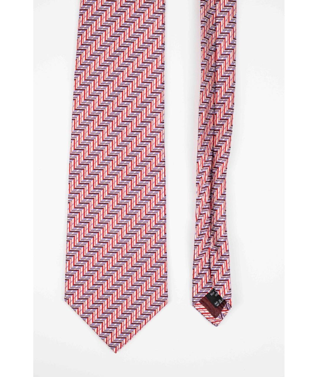 UOMO COLLEZIONI Бордовый шелковый галстук, фото 4