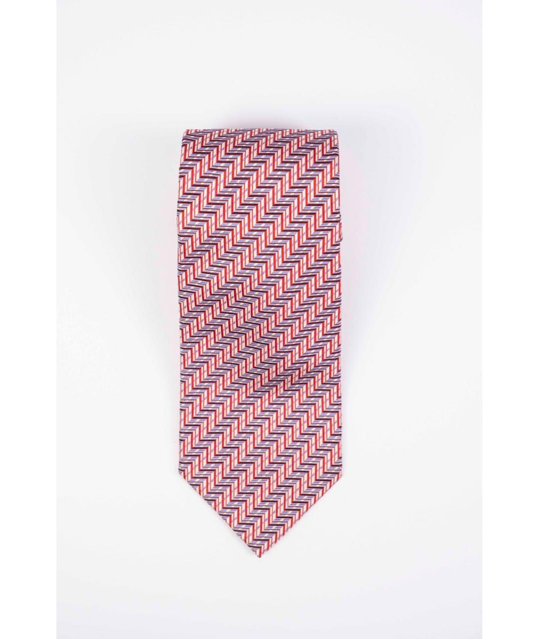UOMO COLLEZIONI Бордовый шелковый галстук, фото 6