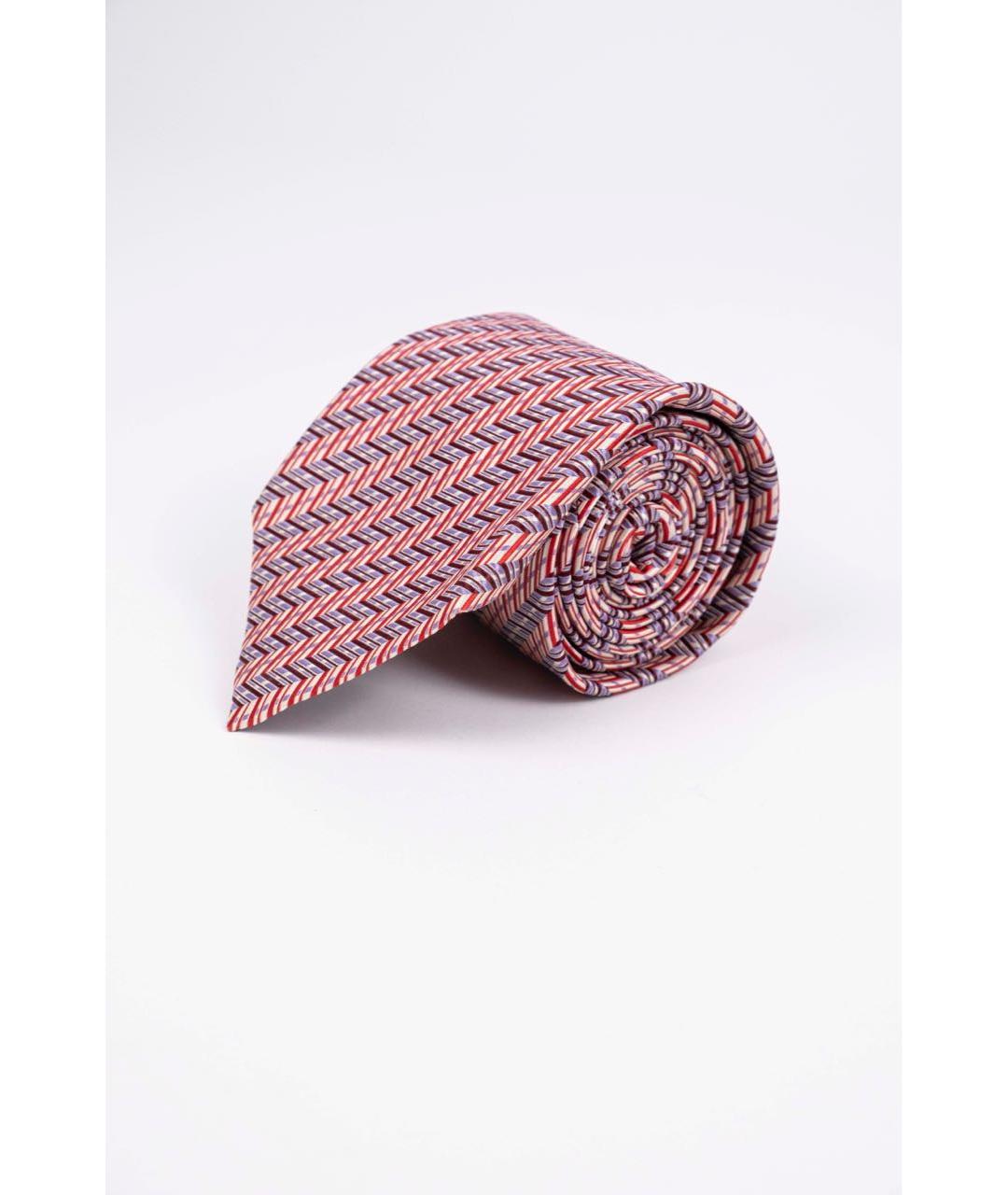 UOMO COLLEZIONI Бордовый шелковый галстук, фото 5