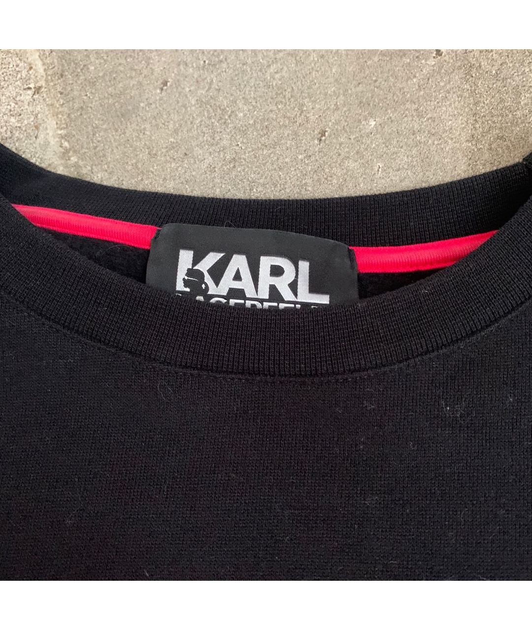 KARL LAGERFELD Черный хлопковый джемпер / свитер, фото 4