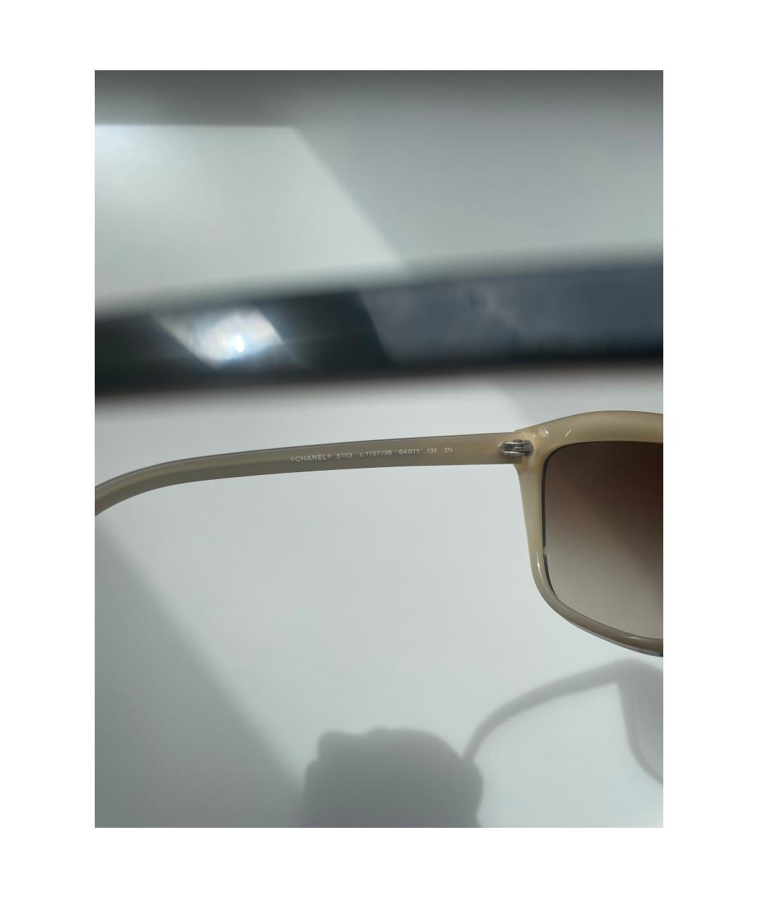 CHANEL PRE-OWNED Мульти пластиковые солнцезащитные очки, фото 4