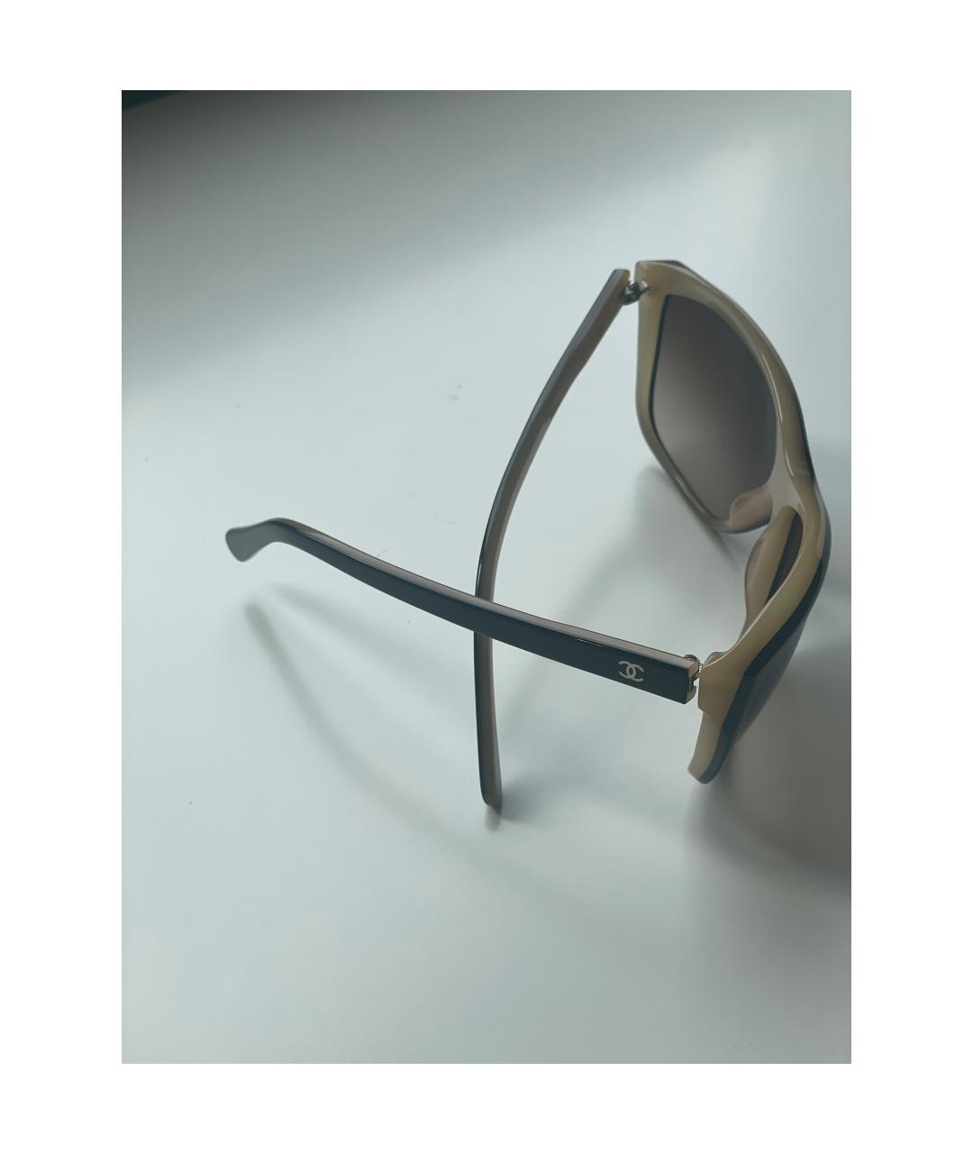 CHANEL PRE-OWNED Мульти пластиковые солнцезащитные очки, фото 5