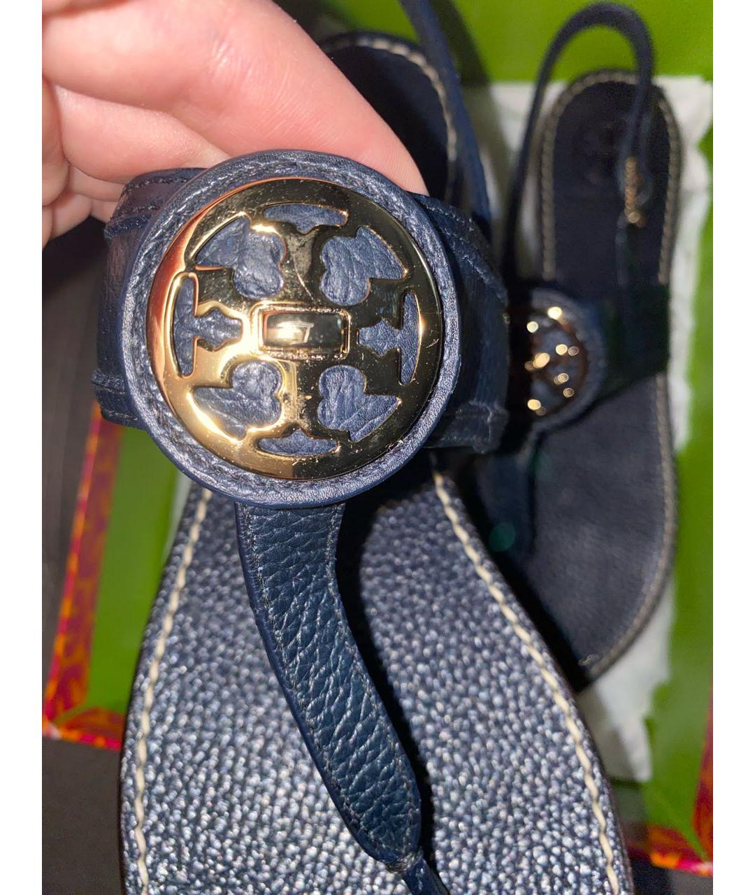 TORY BURCH Черные кожаные сандалии, фото 3