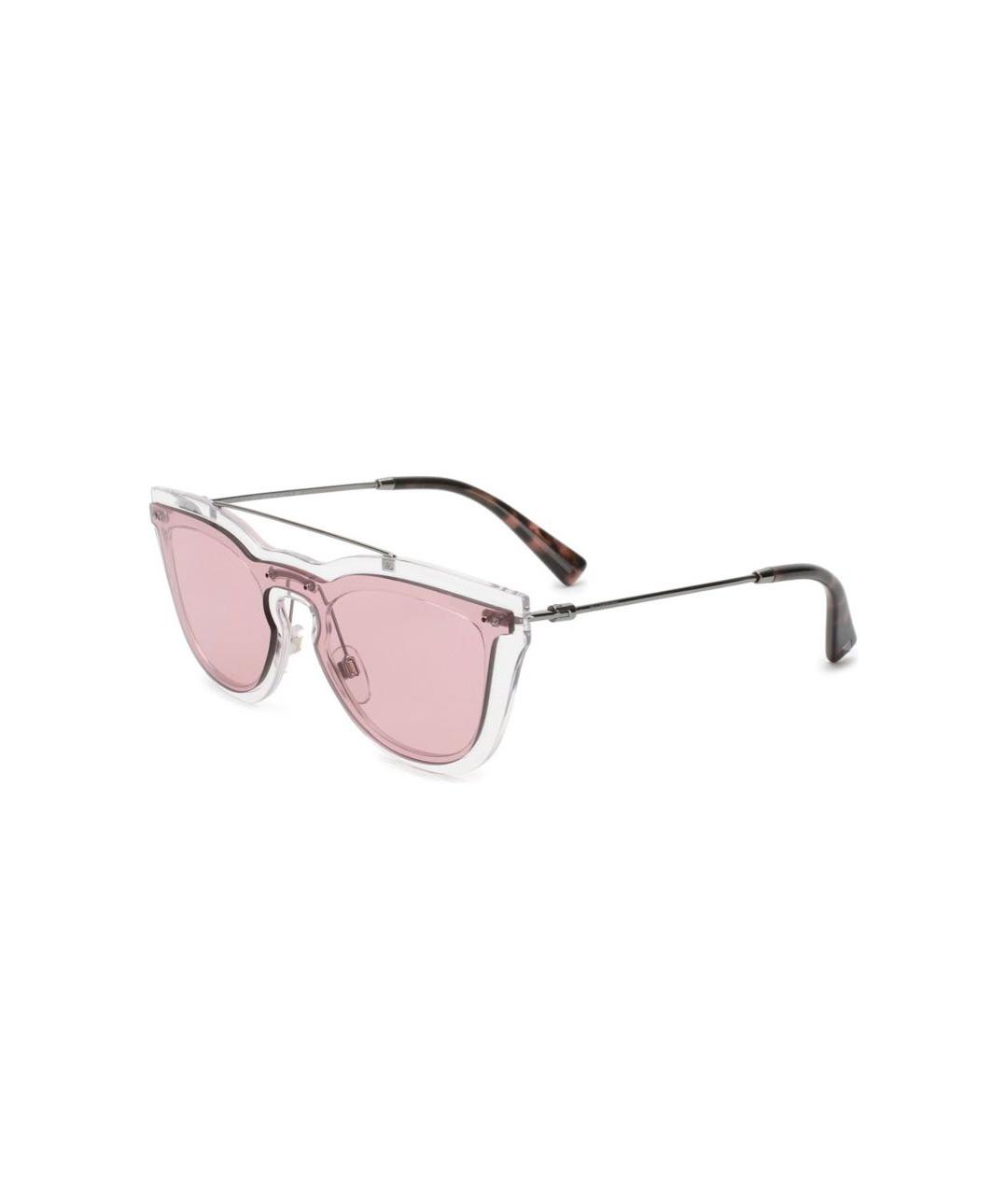 VALENTINO Розовые металлические солнцезащитные очки, фото 2