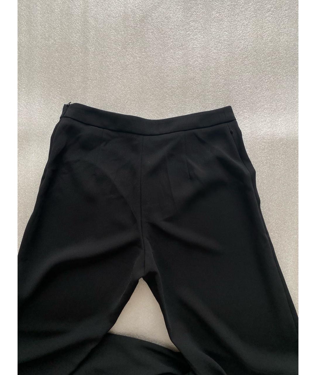 ELISABETTA FRANCHI Черные полиэстеровые брюки широкие, фото 8