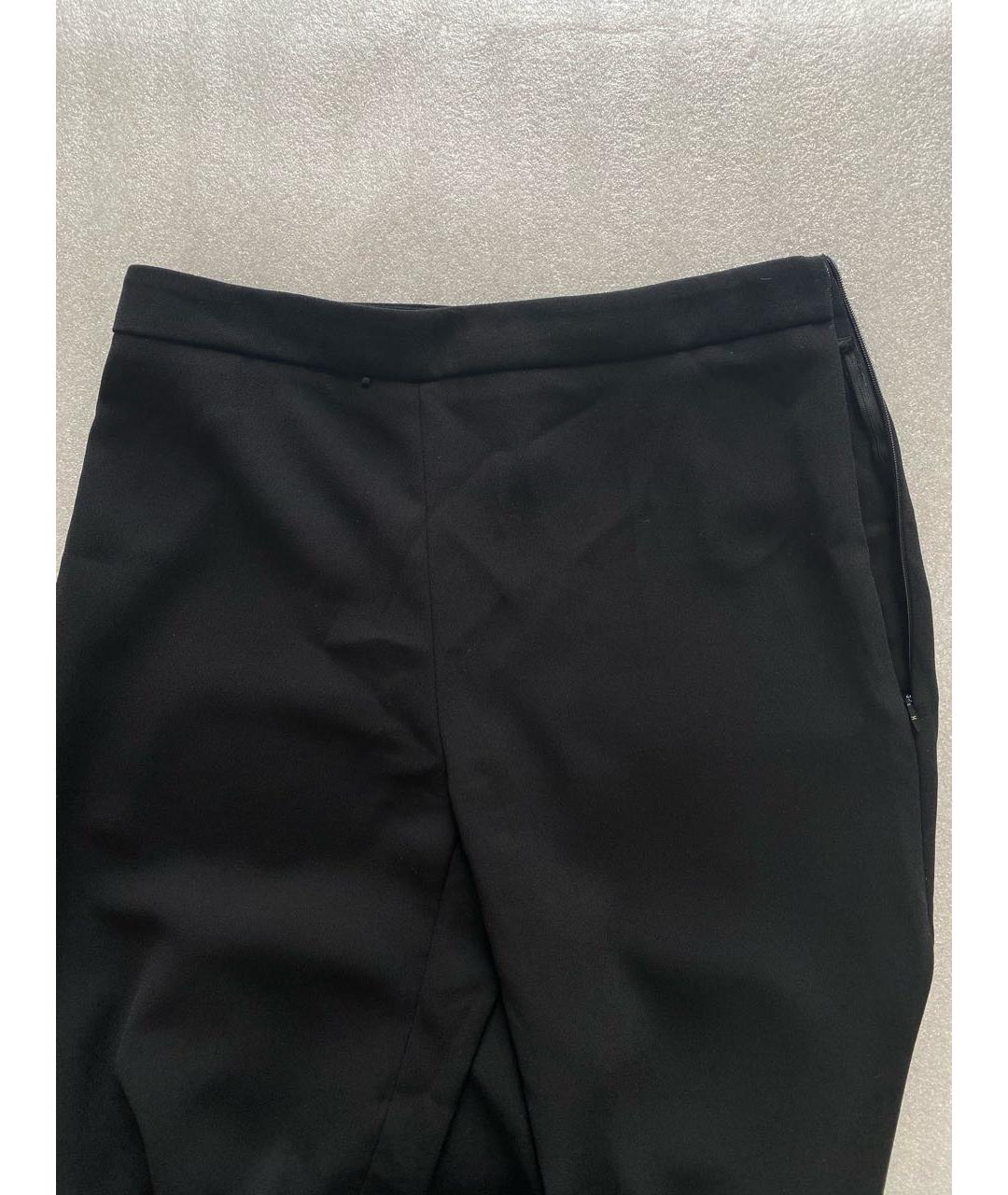 ELISABETTA FRANCHI Черные полиэстеровые брюки широкие, фото 7