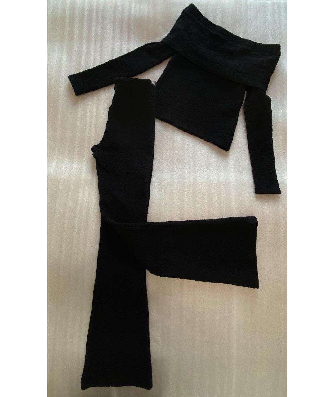 MSGM Черный хлопко-эластановый костюм с брюками, фото 4