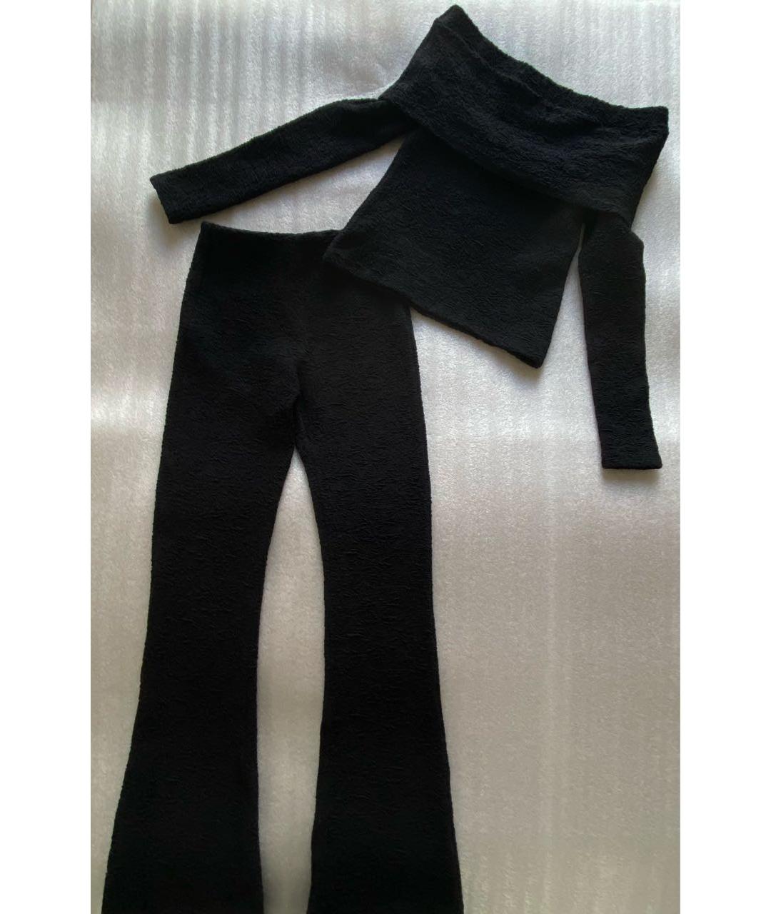 MSGM Черный хлопко-эластановый костюм с брюками, фото 3