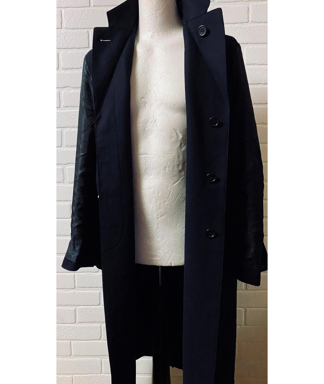FENDI Темно-синее шерстяное пальто, фото 7