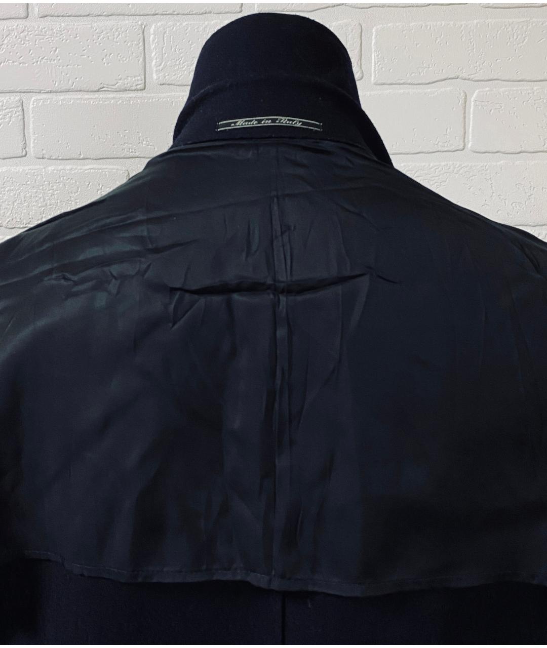 FENDI Темно-синее шерстяное пальто, фото 3