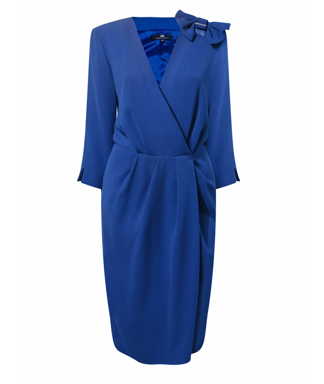 ELISABETTA FRANCHI Синее полиэстеровое повседневное платье, фото 1