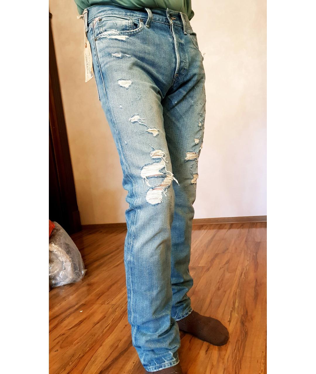 RALPH LAUREN DENIM & SUPPLY Синие хлопковые джинсы скинни, фото 8