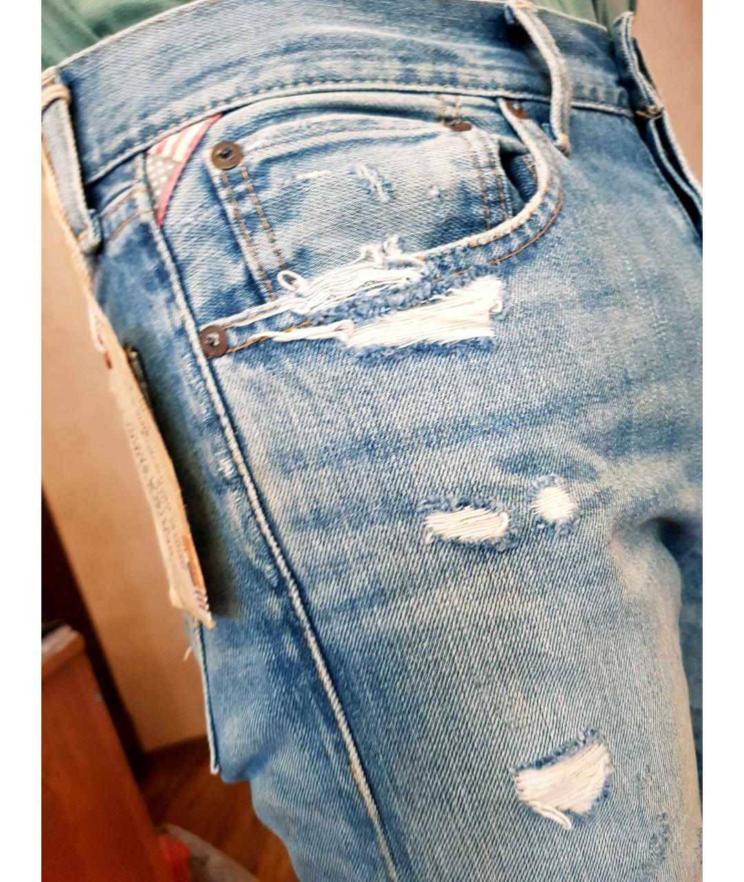 RALPH LAUREN DENIM & SUPPLY Синие хлопковые джинсы скинни, фото 5