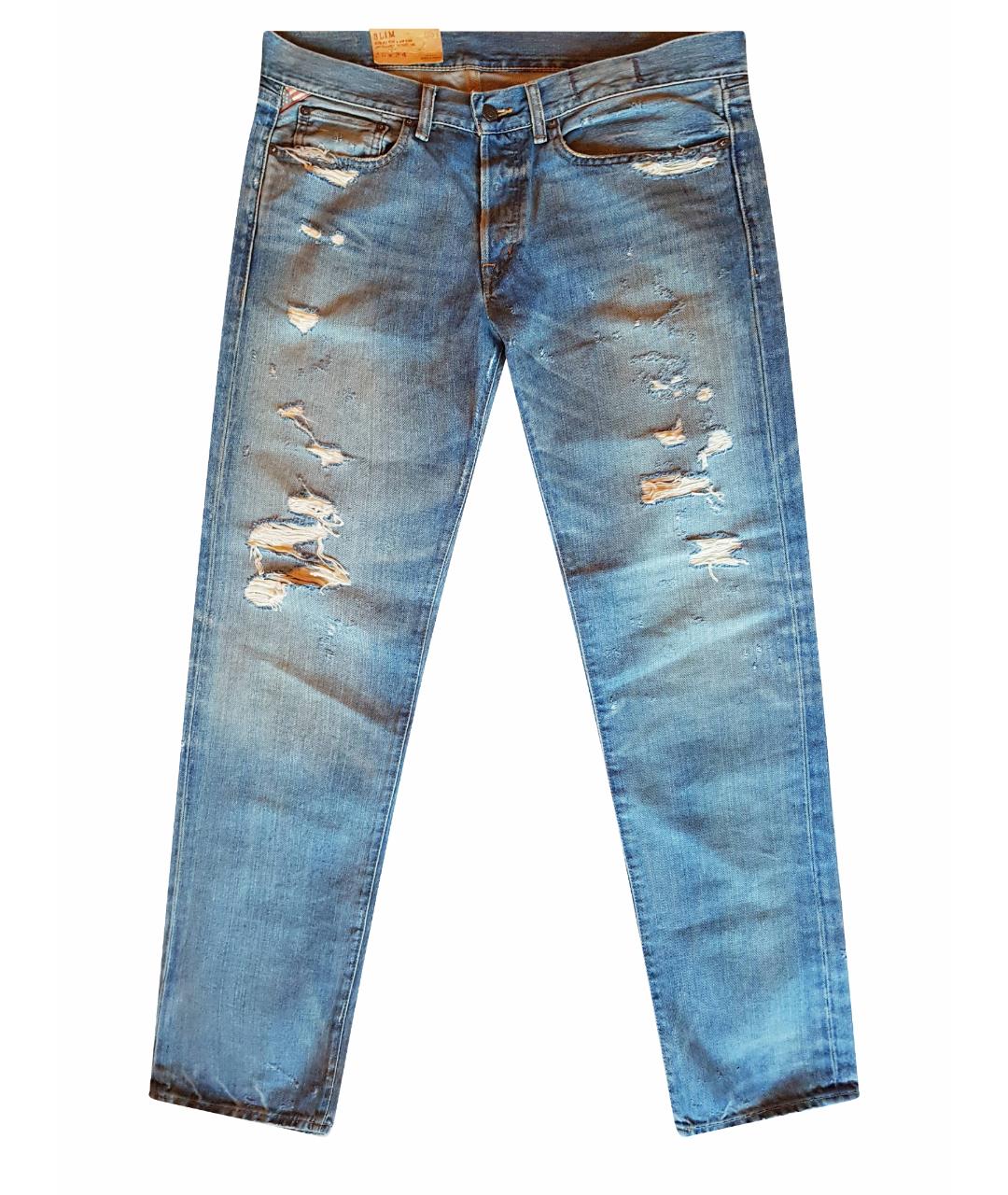 RALPH LAUREN DENIM & SUPPLY Синие хлопковые джинсы скинни, фото 1