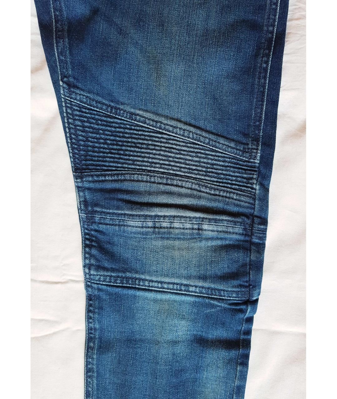 POLO RALPH LAUREN Синие хлопковые джинсы скинни, фото 4