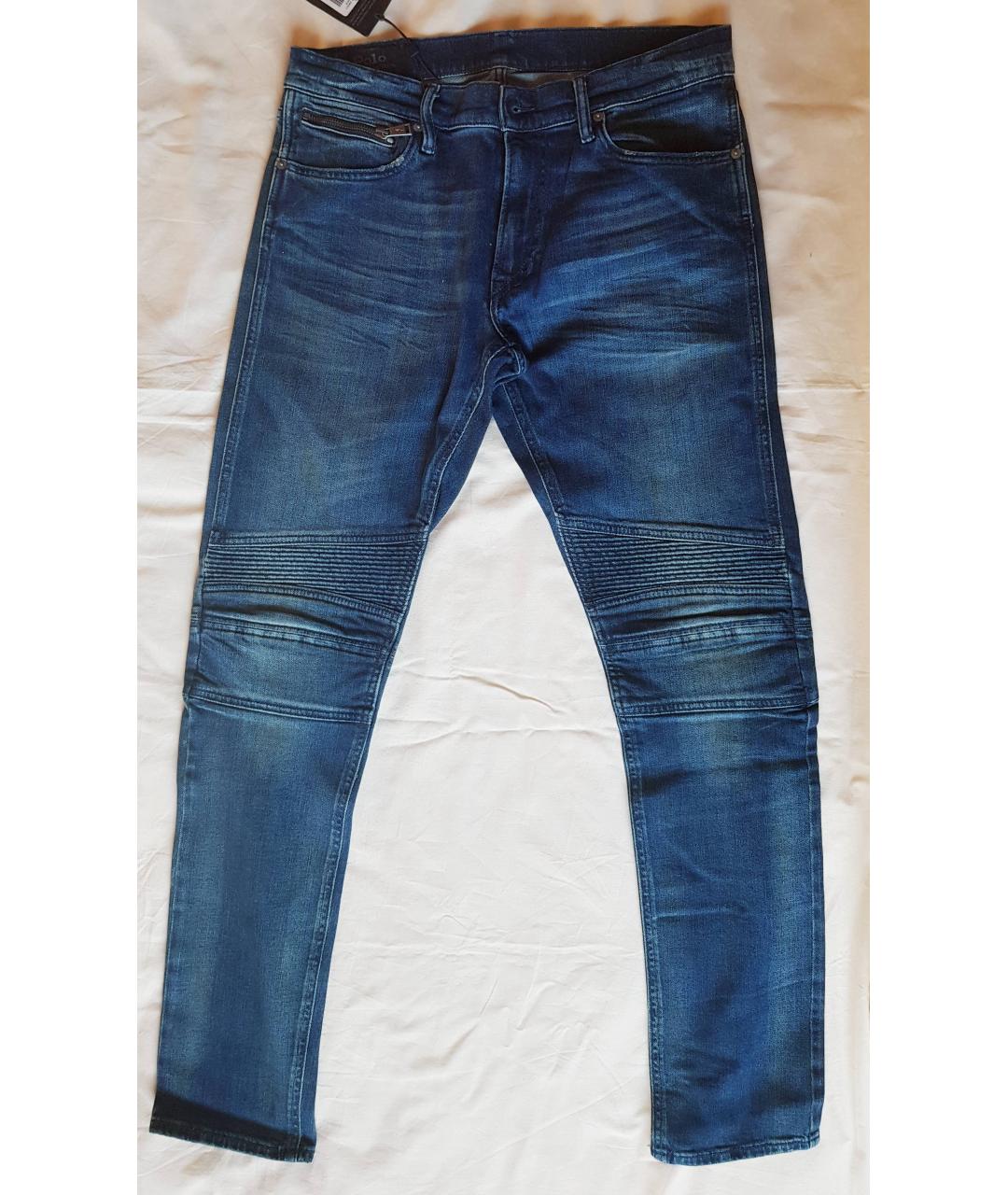 POLO RALPH LAUREN Синие хлопковые джинсы скинни, фото 8