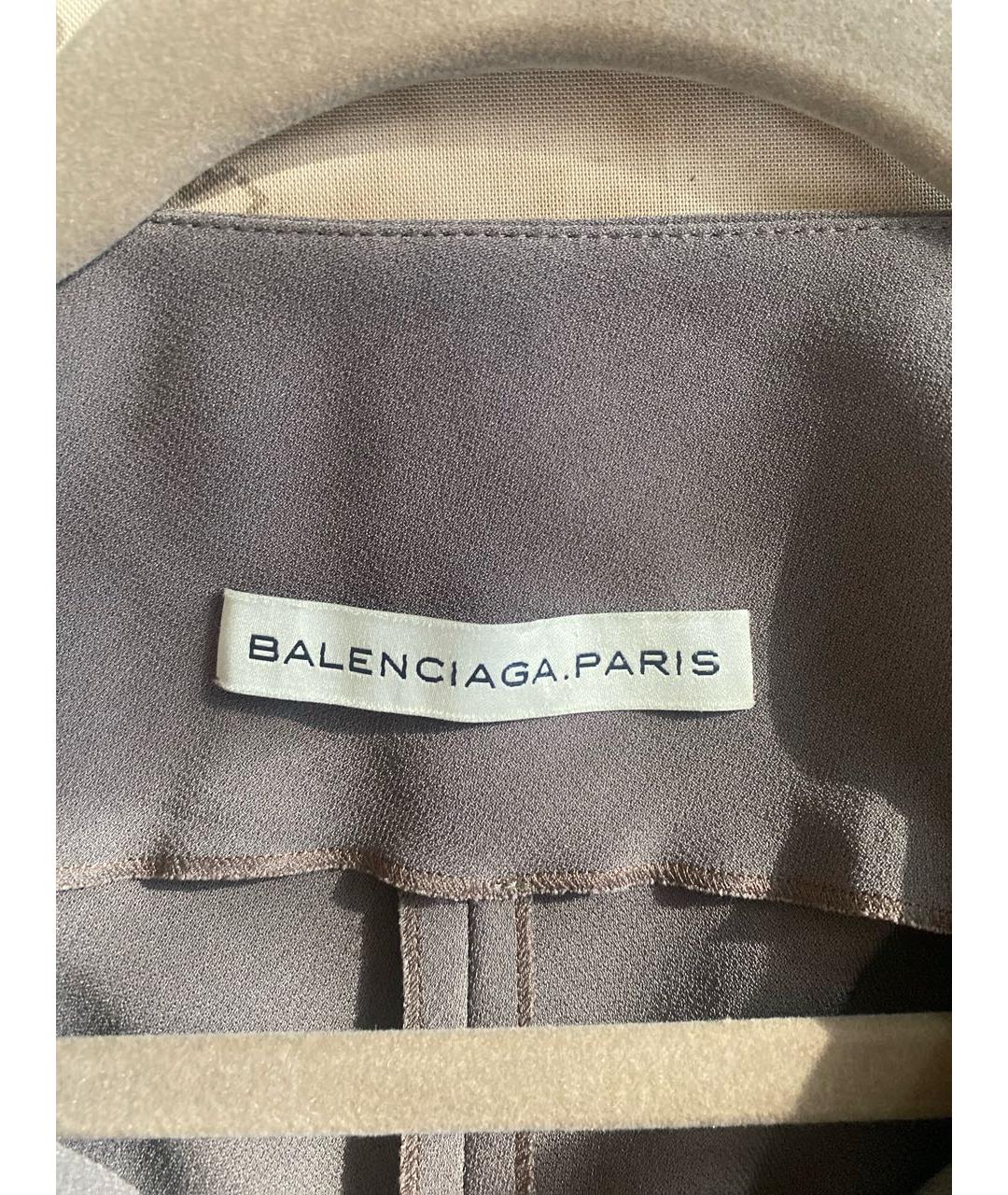 BALENCIAGA Хаки полиэстеровое коктейльное платье, фото 3