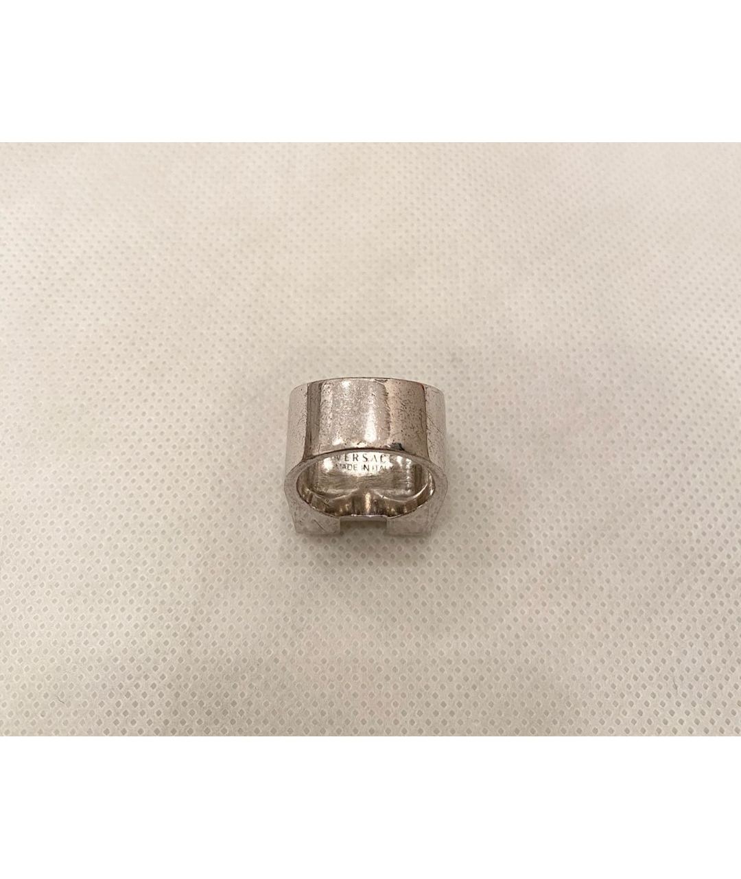 VERSACE Серебряное металлическое кольцо, фото 4