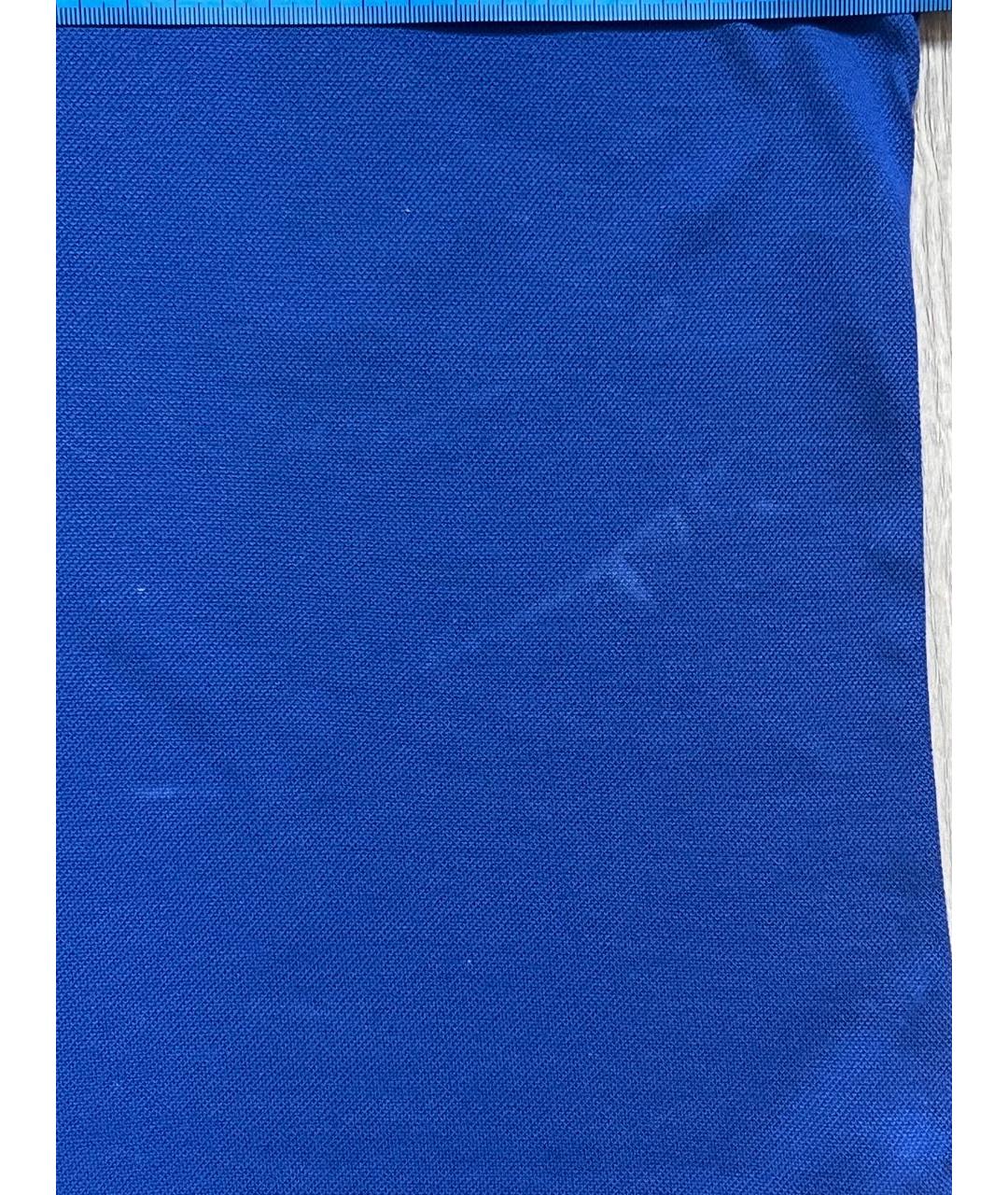 BRIONI Синее хлопковое поло с коротким рукавом, фото 4