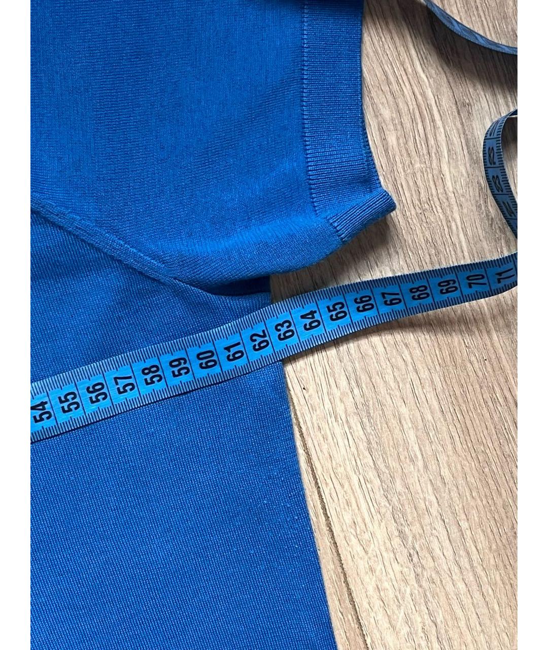 BILLIONAIRE Синее хлопковое поло с коротким рукавом, фото 6
