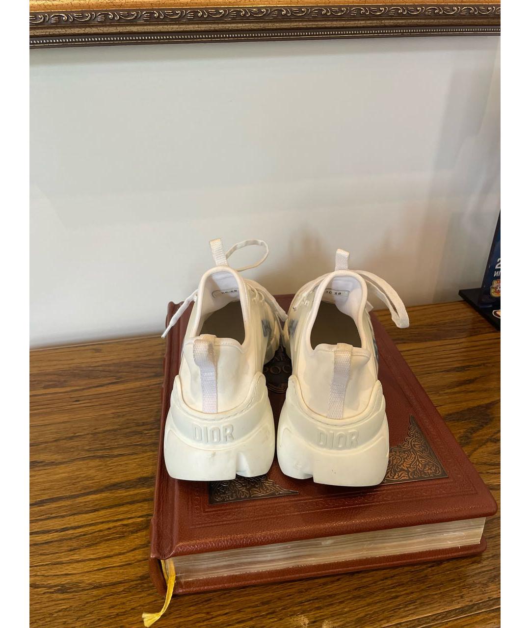 CHRISTIAN DIOR PRE-OWNED Белые кожаные кроссовки, фото 4