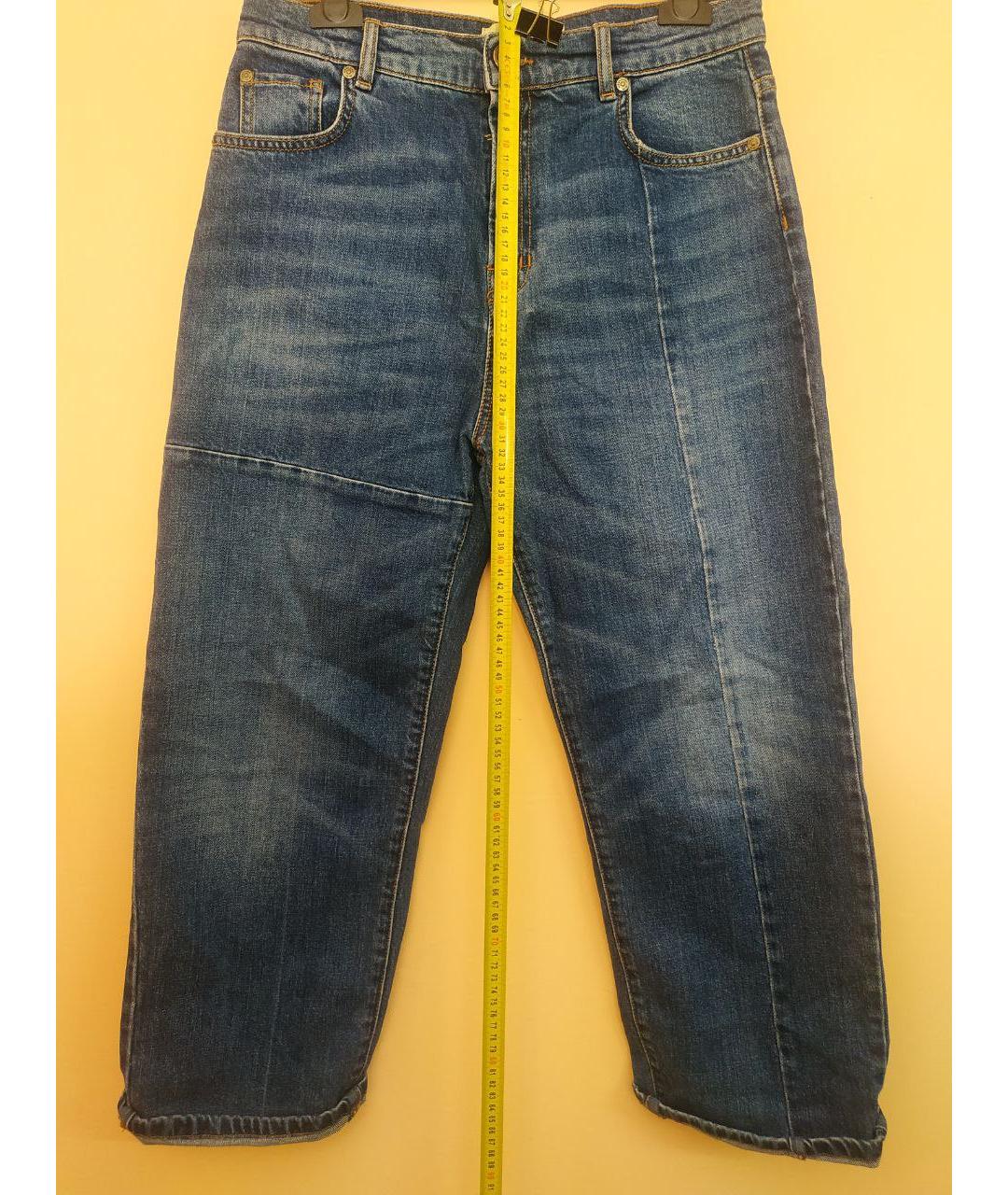 WEEKEND MAX MARA Синие хлопковые прямые джинсы, фото 5