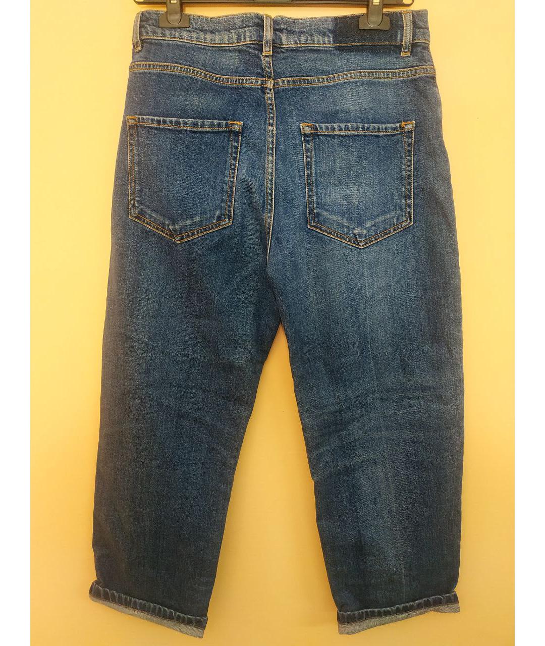 WEEKEND MAX MARA Синие хлопковые прямые джинсы, фото 2