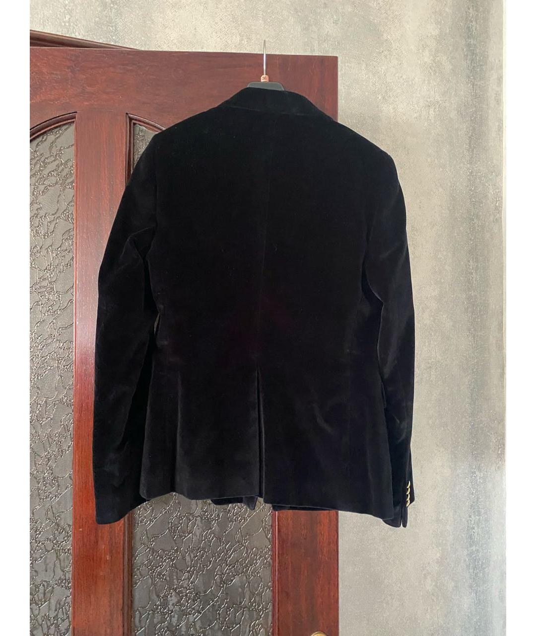 TAGLIATORE Черный бархатный жакет/пиджак, фото 2