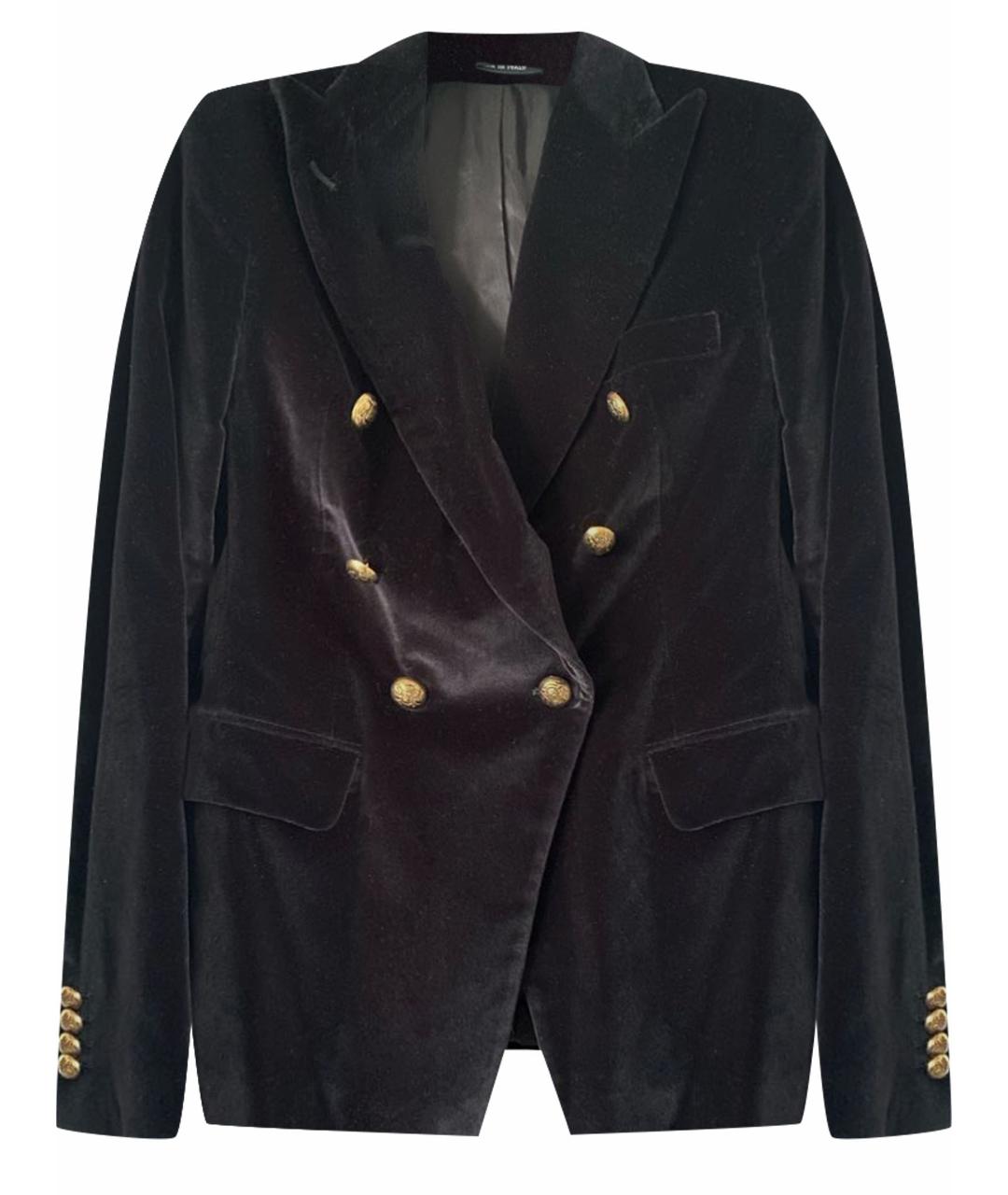 TAGLIATORE Черный бархатный жакет/пиджак, фото 1