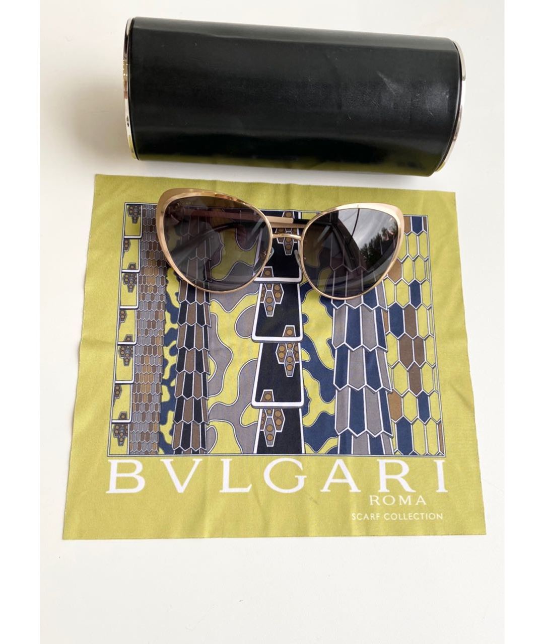 BVLGARI Металлические солнцезащитные очки, фото 3