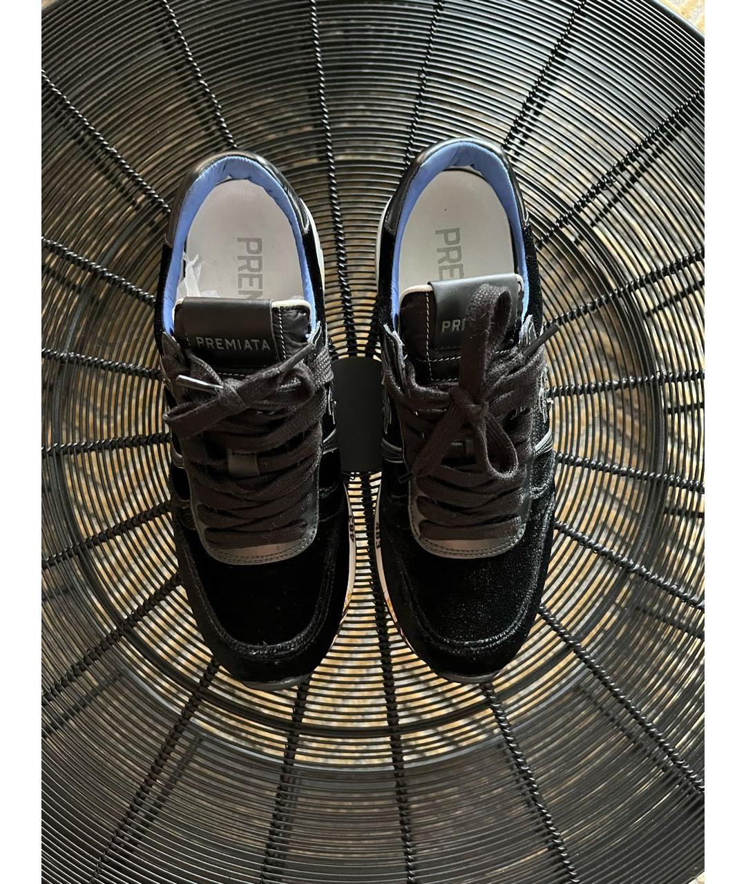 PREMIATA Черные бархатные кроссовки, фото 2
