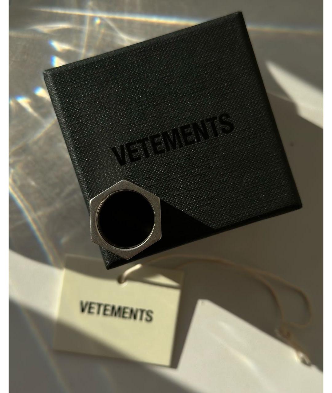 VETEMENTS Серое серебряное кольцо, фото 8